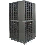 KPC-600 Parts Cabinet, Galvanized Steel, 40 Drawers, 18-3/10" x 8-7/10" x 25-3/10", Grey