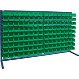 Louvered Rack with Bins, 144 Bins, 72" W x 15" D x 40" H