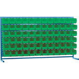 Louvered Rack with Bins, 72 Bins, 72" W x 15" D x 40" H