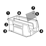 Stack & Hang Bin, 8-1/4" W x 7" H x 14-3/4" D, Black