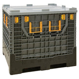 Collapsible Bulk Container, 47.2" L x 39.4" W x 39.4" H, Grey