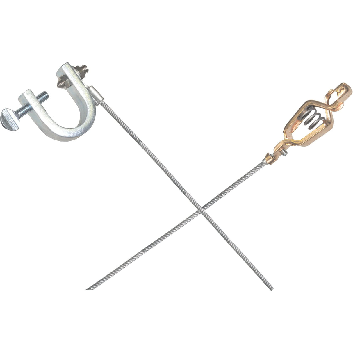 Light-Duty Bonding & Grounding Wire Assemblies - Alligator Clip & Small C-Clamps
