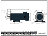 Max Motion MM1018FC | DC Motor 1HP, 1750RPM, 180V (DC), Frame 56C, TEFC
