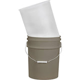 Plastic Pail Liner, 11-1/4" Dia. x 14" H, 5 US gal (4.16 imp. Gal.) Capacity