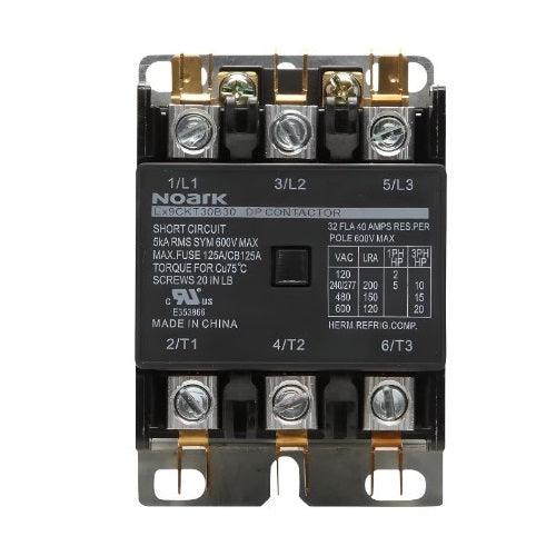 Definite Purpose Contactor Lug Terminals 40A 120Vac 3NO | Ex9CKT40B30G7