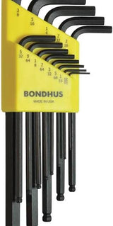 BONDHUS 10937 13-Piece Ball End L-Wrench Hex Keys Set