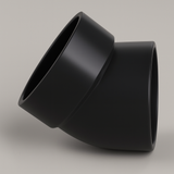 LESSO ABS 45° Street Elbow — Spigot × Hub DWV, cUPC Certified