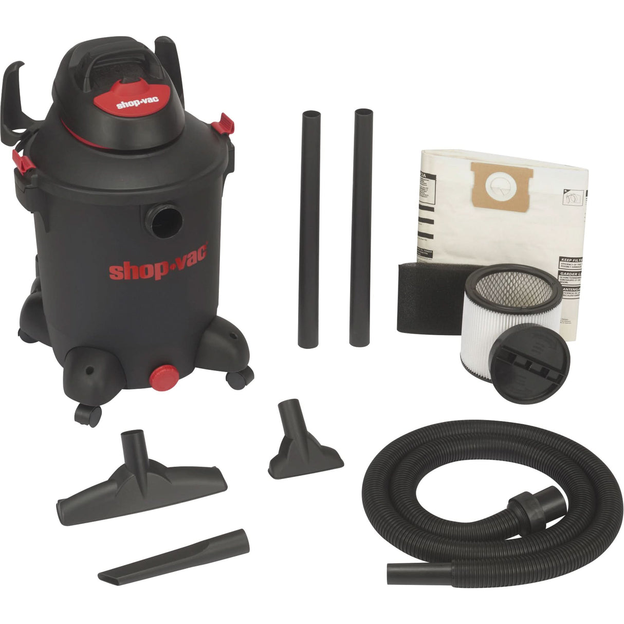 Utility Shop Vacuum, Wet-Dry, 5 HP, 10 US Gal. (37.9 Litres)