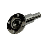 Stainless Steel Thru Hull Fitting, 24 mm, 45° Base, Straight Connector with Screws