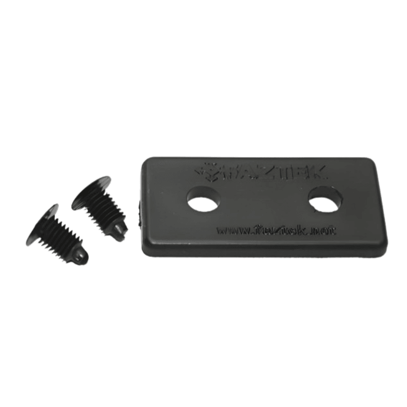 Bouchon d'extrémité 1" x 2" x 1/8" en plastique noir avec emboîtement | Rainure en T série 10
