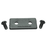End Cap 1" x 2" x 1/8" Black Plastic w/ Screws | 10 Series T-Slot