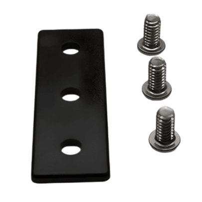 Embout 1" x 3" en plastique noir avec vis en acier inoxydable | Fente en T série 10