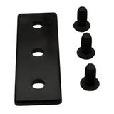 Embout 1" x 3" x 1/8" en plastique noir avec vis | Profilé en T série 10