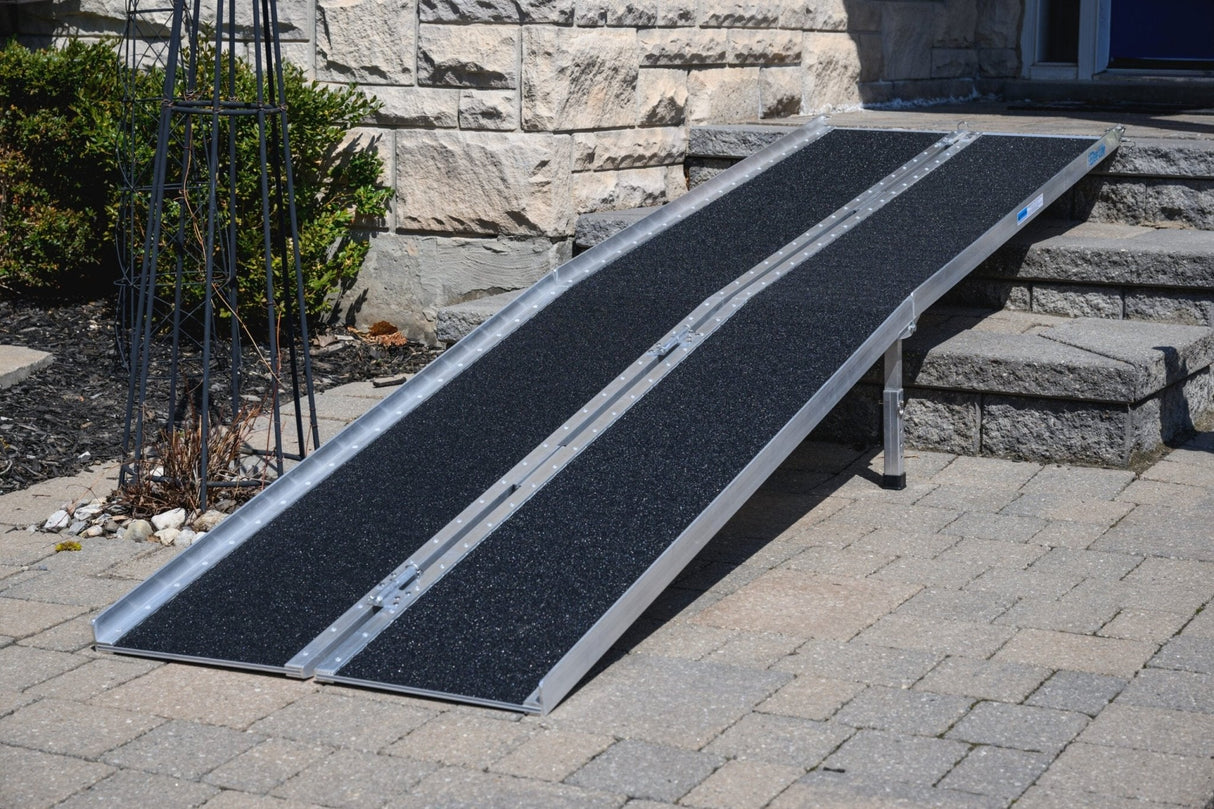 EZee Life EZ12RGT 12 ft Multifold Wheelchair Ramp with Grip Tape | 600 lb Canada