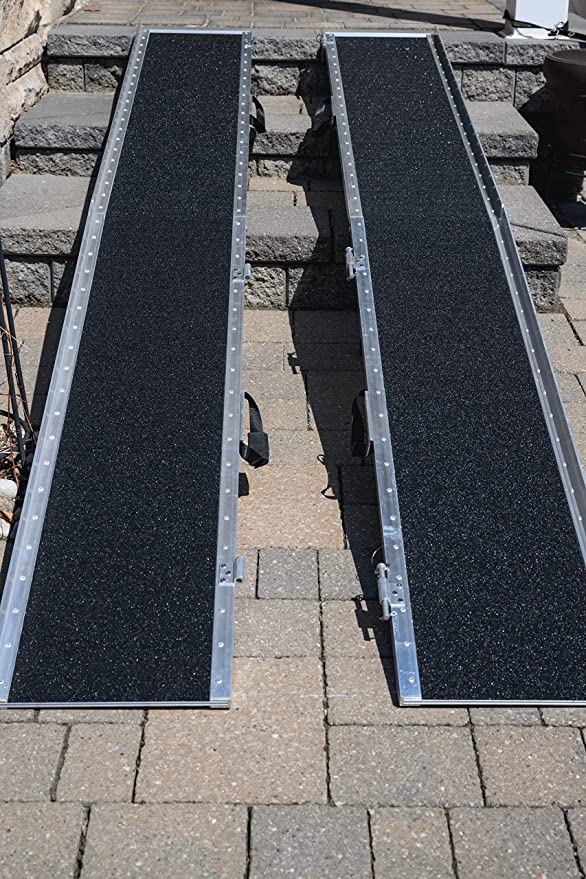 EZee Life EZ12RGT 12 ft Multifold Wheelchair Ramp with Grip Tape | 600 lb Canada