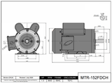 Max Motion MTR-152FDCH | Farm Duty Motor 1.5HP, 3600RPM, 115/208-230V, Frame 56HC, TEFC