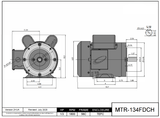 Max Motion MTR-134FDCH | Farm Duty Motor 1/3HP, 1800RPM, 115/208-230V, Frame 56C, TEFC