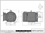 Max Motion MTR-504FDCH | Farm Duty Motor 5HP, 1800RPM, 208-230V, Frame 184T(C), TEFC