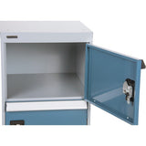 Two-Door Pedestal Workbench, 28" H x 18" W x 21" D