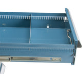 Pedestal Workbench with One Door & Four Drawers, 4 Drawers, 18" W x 21" D x 28" H