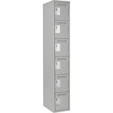 Clean-Line Lockerette, 6 -tier, 18" x 72" x 15", Steel