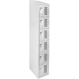 Clean-Line Perforated Lockerette, 6 -tier, 12" x 72" x 12", Steel