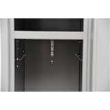 Lockers, 2 -tier, Bank of 3, 36" x 18" x 72", Steel, Grey, Rivet (Assembled)