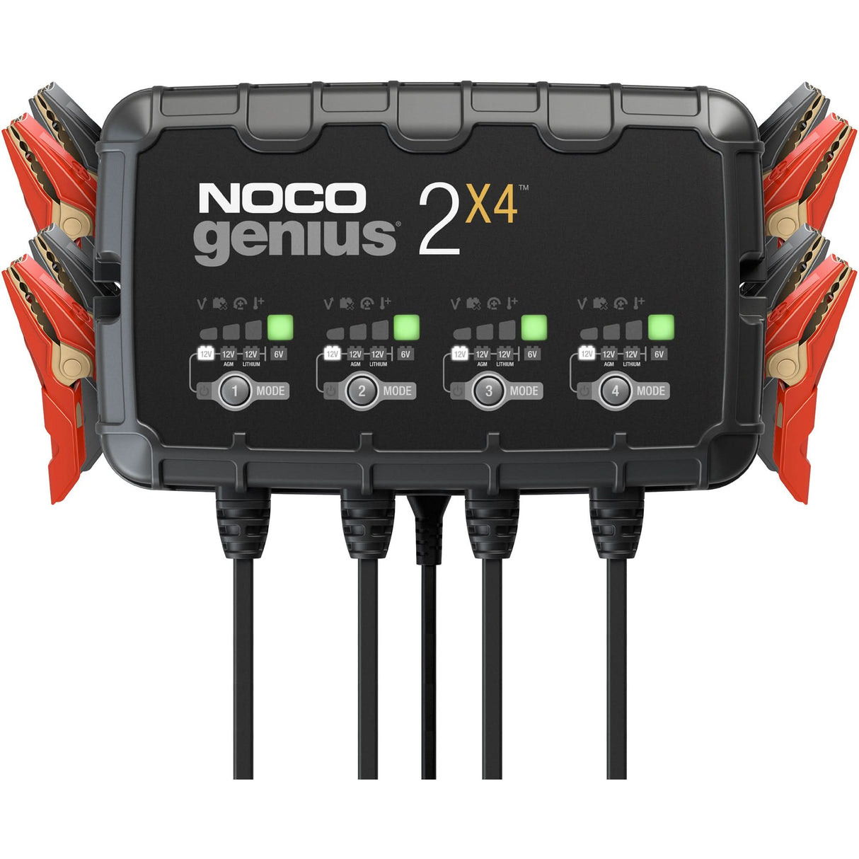 Genius® 2X4™ 4-Bank, 8-Amp Battery Charger