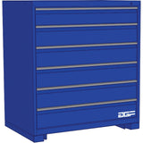 Modular Drawer Cabinet, 6 Drawers, 60" W x 28" D x 40" H, Blue