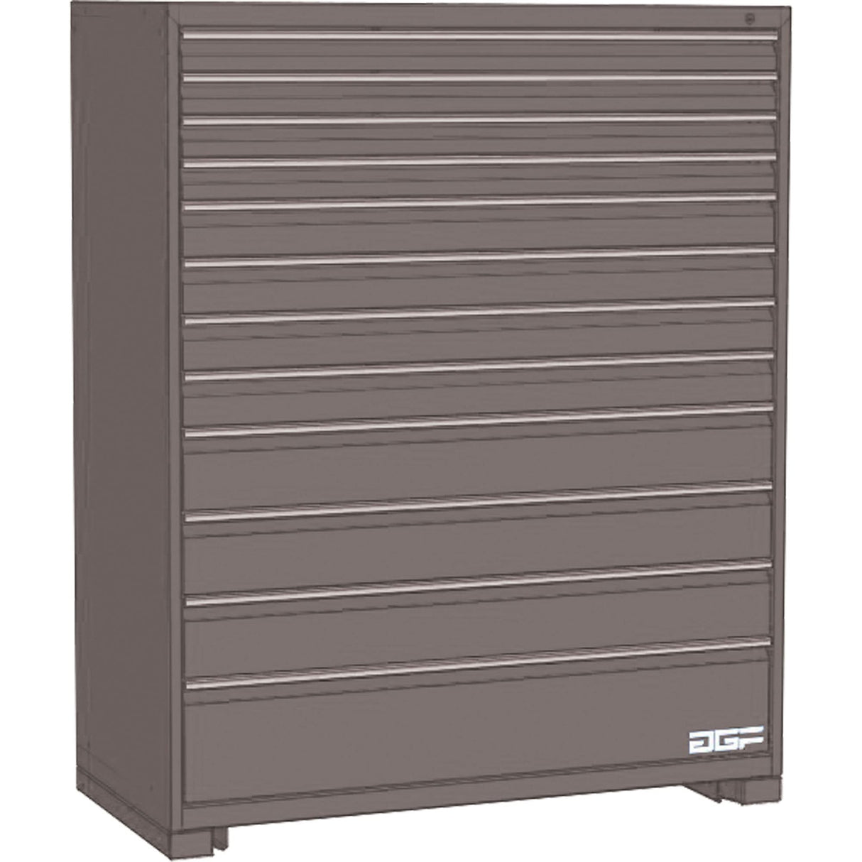 Modular Drawer Cabinet, 12 Drawers, 48" W x 24" D x 60" H, Grey