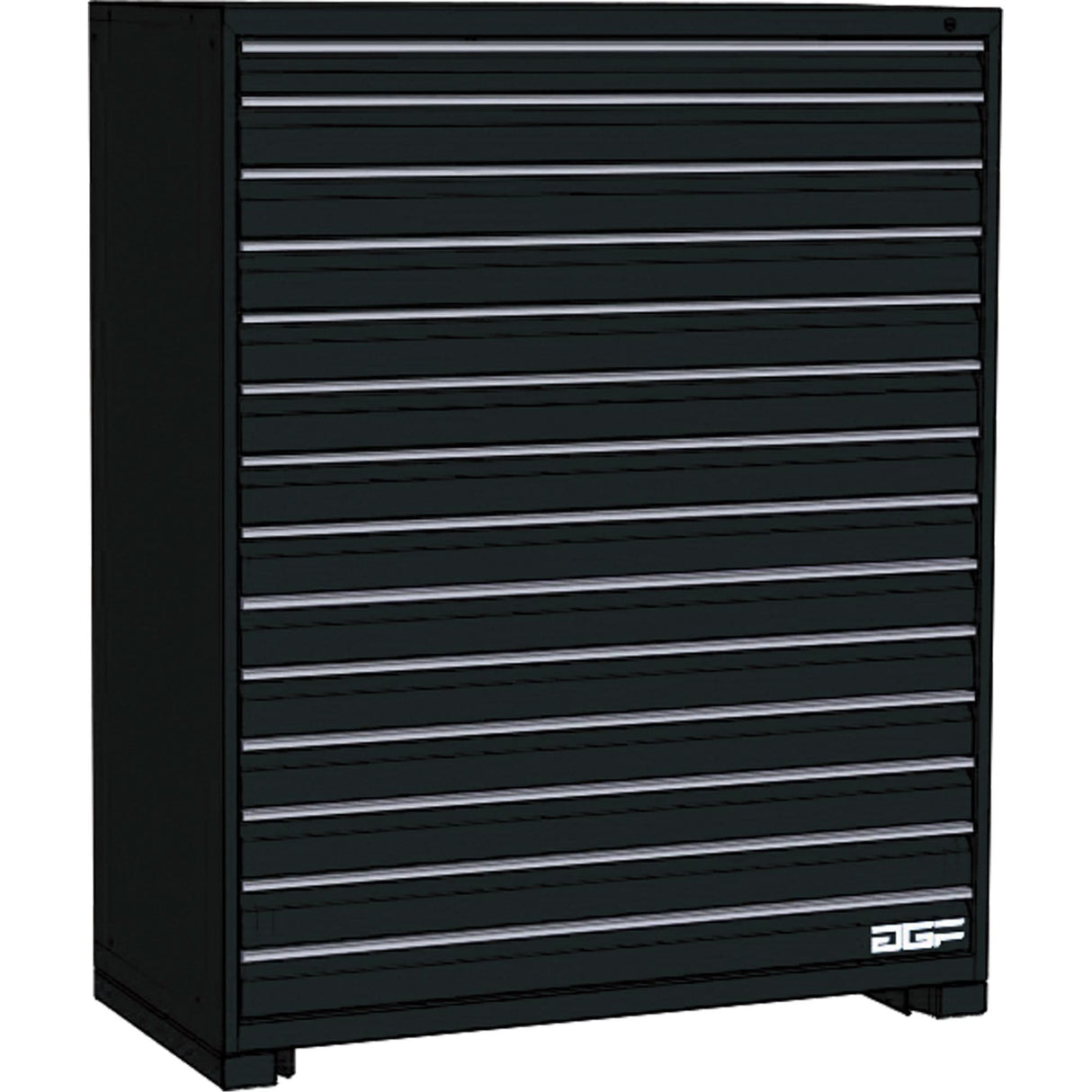 Modular Drawer Cabinet, 14 Drawers, 60" W x 24" D x 60" H, Black