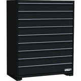 Modular Drawer Cabinet, 9 Drawers, 30" W x 28" D x 60" H, Black