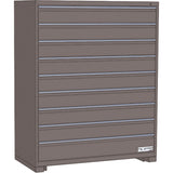 Modular Drawer Cabinet, 9 Drawers, 60" W x 28" D x 60" H, Grey