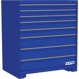 Modular Drawer Cabinet, 8 Drawers, 60" W x 24" D x 40" H, Blue