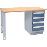 Industrial Duty Workbench, 1000 lbs. Cap., 30" W x 72" D, 34" H