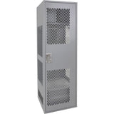 Gear Locker with Door, Steel, 24" W x 24" D x 72" H, Grey