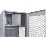 Gear Locker with Door, Steel, 24" W x 18" D x 72" H, Grey