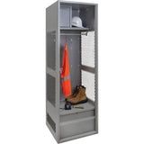 Gear Locker, Steel, 24" W x 24" D x 72" H, Grey