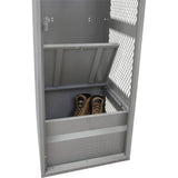 Gear Locker, Steel, 24" W x 18" D x 72" H, Grey