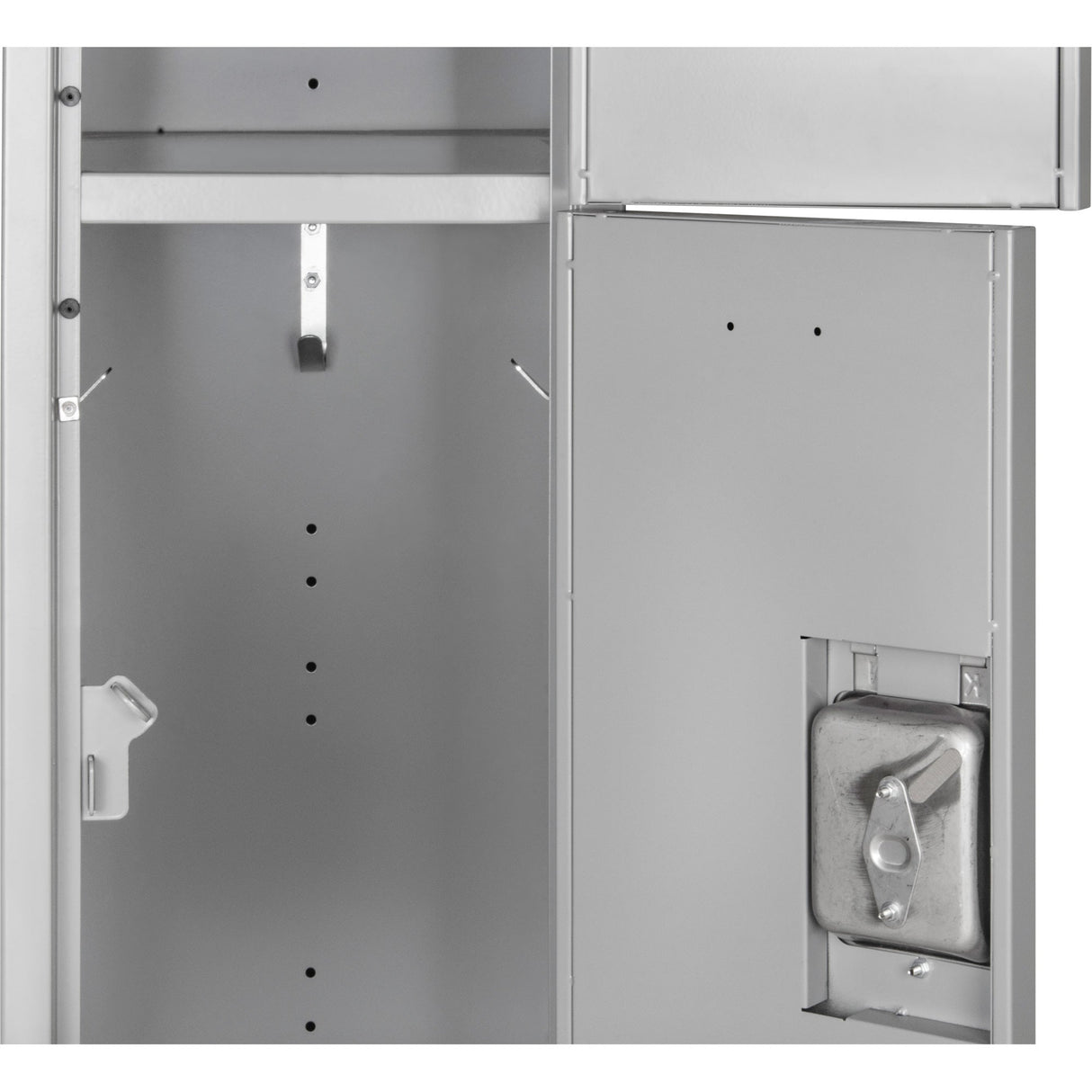 Lockers, 3 -tier, Bank of 2, 24" x 18" x 76", Steel, Grey, Knocked Down