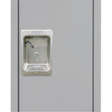 Lockers, 3 -tier, 12" x 18" x 82", Steel, Grey, Knocked Down