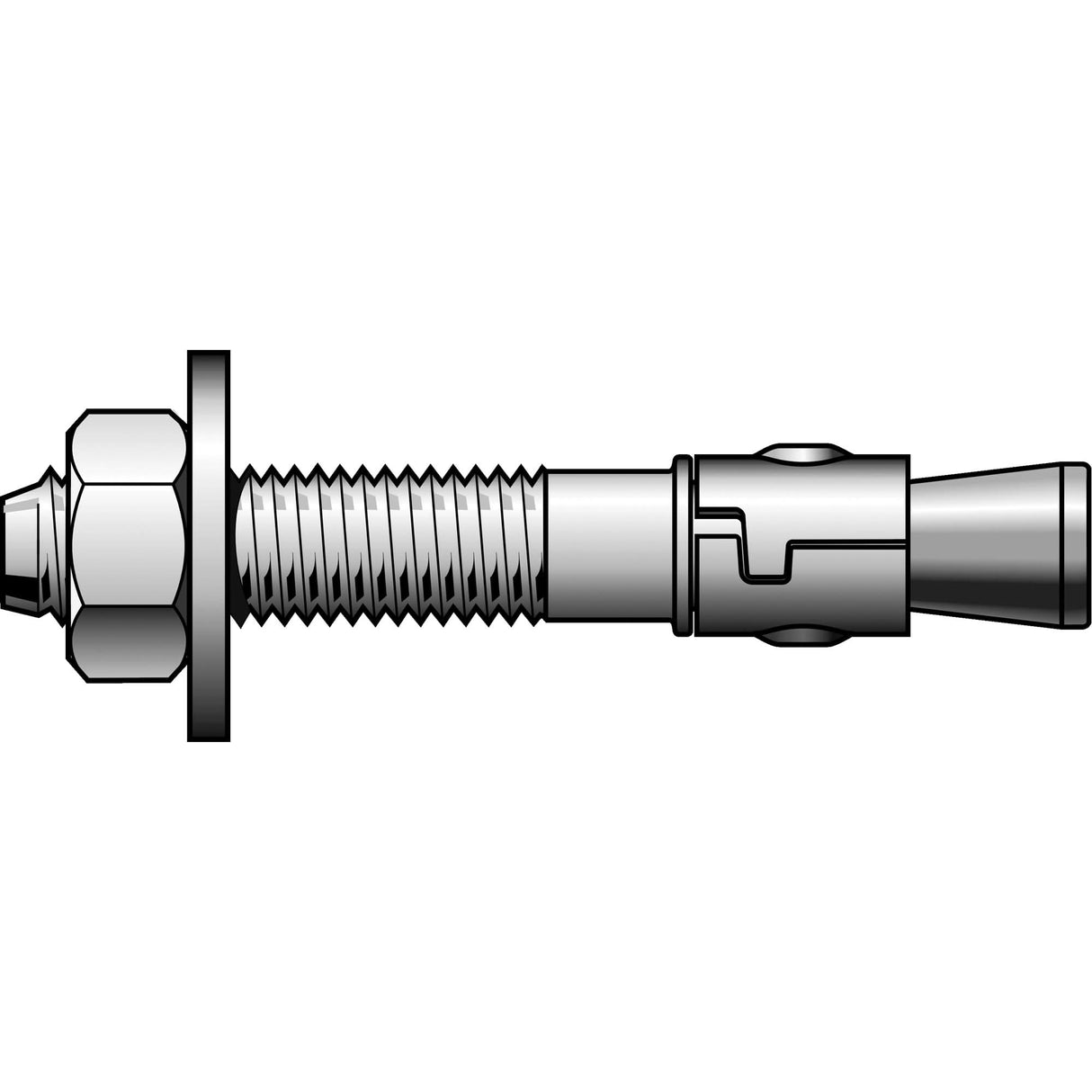 Power-Stud™ Wedge Anchors, Carbon Steel, 1/4" x 3-1/4"