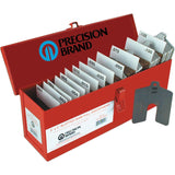 Slotted Shim Assortments, 4" L x 0.001"- 0.125" Thickness, 4" W, Stainless Steel
