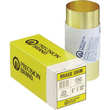 Slotted Shim Assortments, 3" L x 0.001"- 0.125" Thickness, 3" W, Stainless Steel