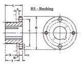 H-3/4 Split Taper Bushing, 3/4" Bore