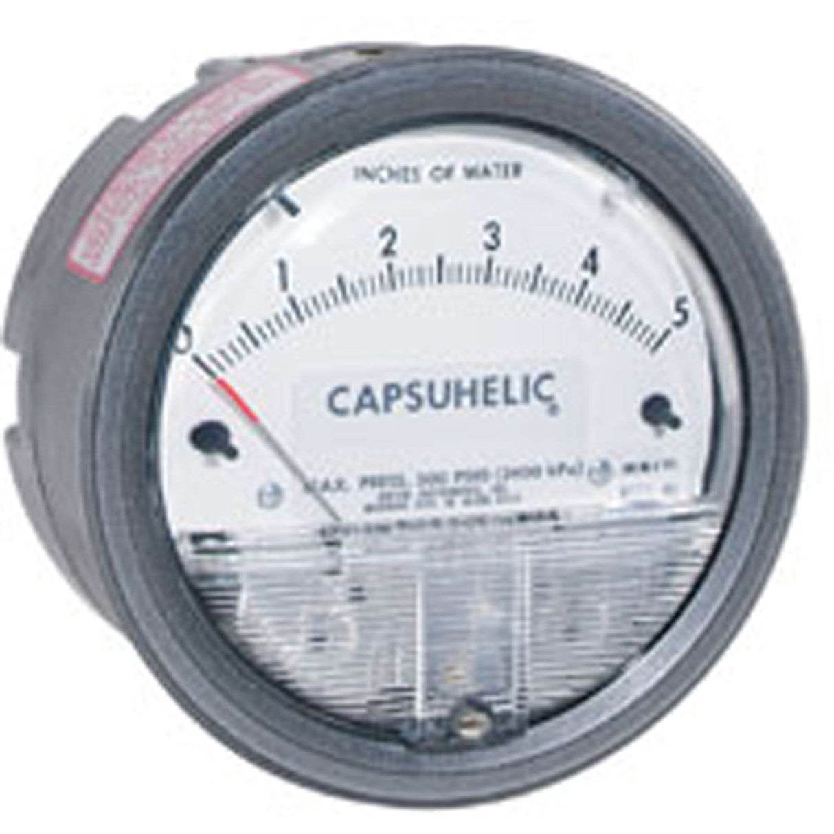 4000 Series Capsuhelic® Differential Pressure Gauge, 4" , 0 - 300 cm w.c., Panel Mount, Analogue