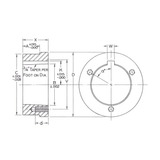 HP1 Split Taper Weld-On Hub - Carbon Steel