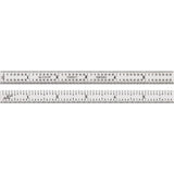 Full-Flexible Rule, 6" L, Steel, 1/32"/1/64"/1/10"/1/50" Graduations