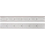 Full-Flexible Rule, 6" L, Steel, 1/8"/1/16"/1/32"/1/64" Graduations