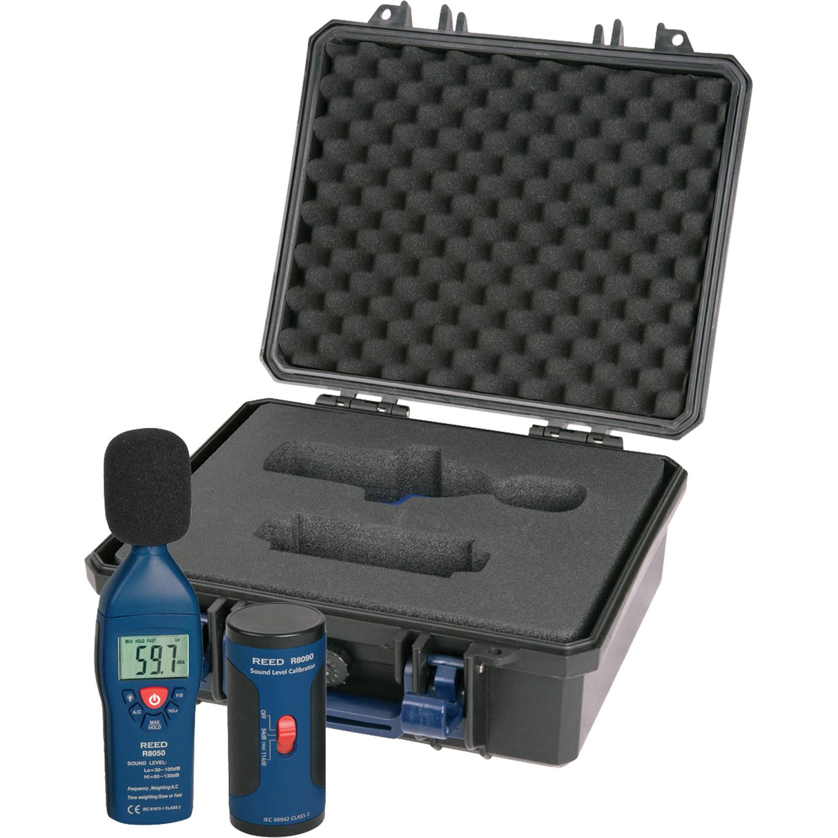 Sound Level Meter and Calibrator Kit, 30 - 130 dB Measuring Range